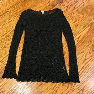 Kiko Woman’s Linen See Through Crochet Dress Size S